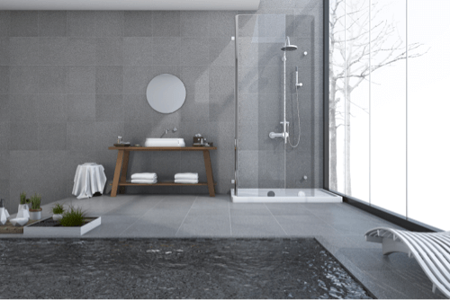 Como deve ser o banheiro perto da piscina